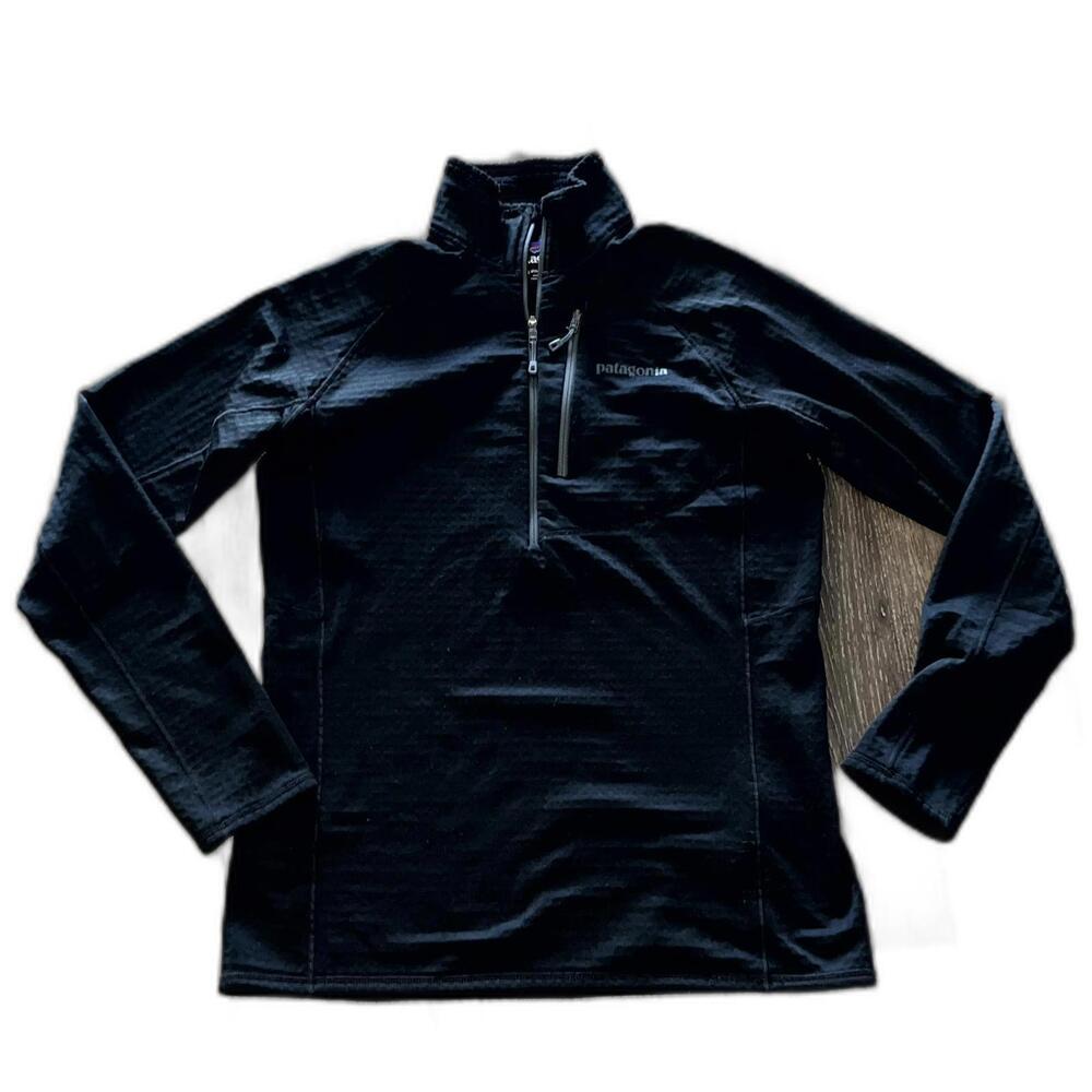 Patagonia Women's Polartec R1 Regulator Fleece Pullover 1/4 Zip Black Size M